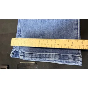 Risen Women's 9/29 Light Wash Wide Leg Jeans Side Slit Hem Stretch 5 Pocket Blue thumbnail 11