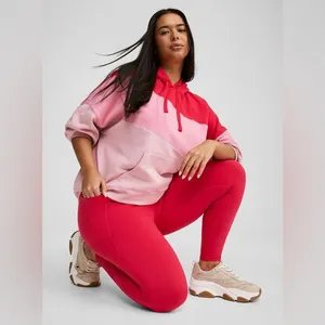 Torrid Pink Colorblock Valentine Cozy Fleece Relaxed Hoodie Sweatshirt - size 2 thumbnail 9
