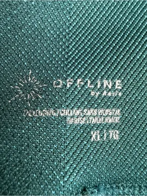 OFFLINE By Aerie Leggings Womens XLT Teal Ribbed High Rise Activewear NWT thumbnail 8