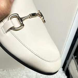 Alfani Women's Cream Loafers with Gold Chain Brand New no box thumbnail 4