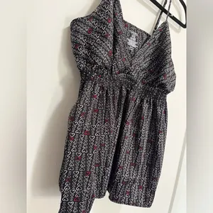 ENCHANTING Hearts Flowy Women’s Silky Satin Y2K Babydoll Tank Top Sz M EUC thumbnail 3