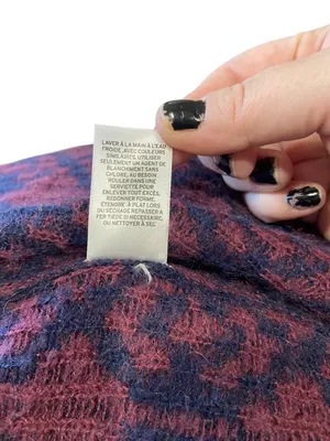 Caslon Southwestern Print Fringe Cardigan Navy Blue Size L Western Coastal Boho thumbnail 5