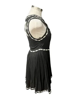 Free People "Birds of a Feather" Embroidered Mini Dress in black Size 0 thumbnail 7