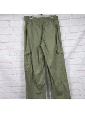 Rewash Olive Green Cargo Pants Womens Size 1/25 Wide Leg Utility Pants thumbnail 6