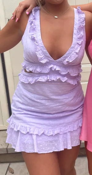 Hello Molly Lilac Cutout Dress thumbnail 4