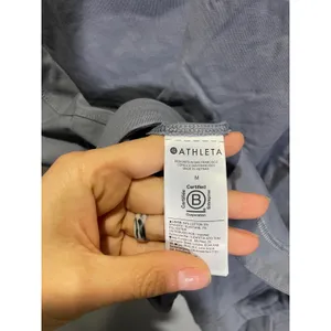 Athleta Muscle Tank Women Medium Blue Gray Cotton Blend Activewear Gym‎ Top thumbnail 5