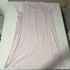 Laura Ashley Womens XL Pink Floral Lace Trim Short Sleeve Nightgown Sleep Dress thumbnail 4