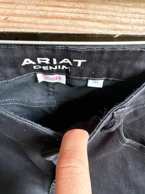 Ariat Black Wide Leg Western Flare Trouser Jeans thumbnail 2