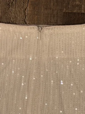 Flora Bea Sequin Mini Skirt in White Size M thumbnail 6