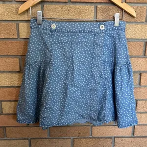 NWT Madewell Womens Shirred Wrap Mini Skirt In Indigo Daisies Blue Floral Size 4 thumbnail 2