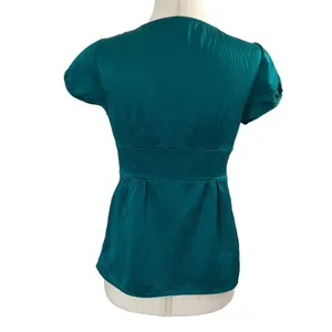 Ann Taylor Women’s Size 0 Petite Blue Top Shirt V Neck #11•4 thumbnail 5