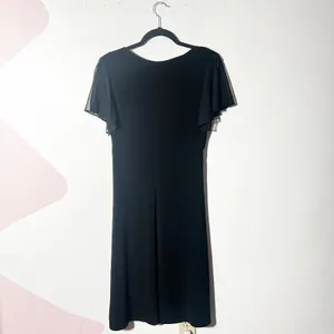 Onyx Nite Vtg Y2k Babydoll Dress Women's 10 Black Mesh Whimsigoth Goth thumbnail 2