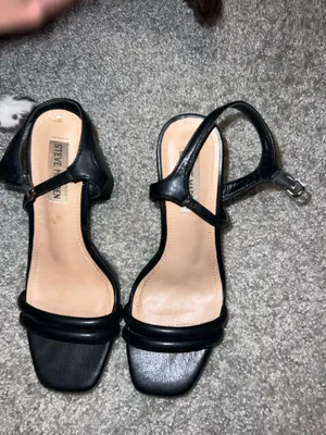 Black Steve Madden Leather Heels thumbnail 3