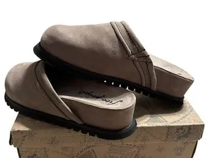 Free People Milo Everyday Mule Women's Size 11 Oyster Comfort Slip-On Leather thumbnail 1