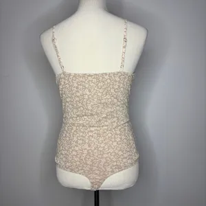 Blush- Pink & White Floral Bodysuit thumbnail 2
