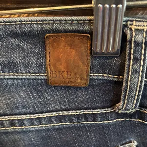 BKE Blue Denim Jeans with Frayed Hems thumbnail 3