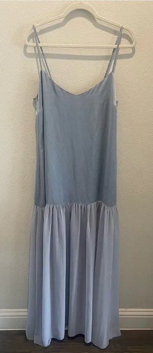 Show Me Your Mumu Dalia Maxi Dress size Large L Steel Blue NWOT thumbnail 1