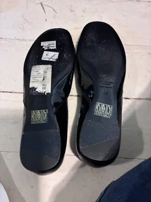 Valentino Garavani Black Patent Leather Crystal Buckle Ballet Flats thumbnail 6
