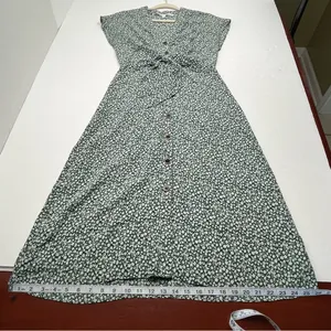 Veronica Beard Floral Giana Dress Green White Floral 100% Silk Size‎ 2 *FLAWED* thumbnail 13