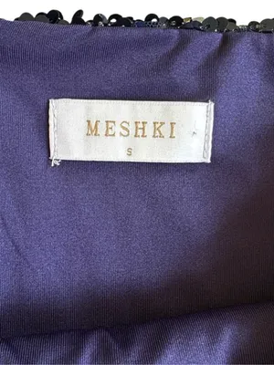 EUC MESHKI Sequined Mini Skirt Midnight Blue Size Small thumbnail 5