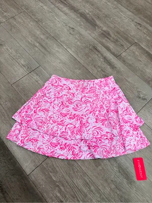 Bright Pink Tropical Print Ruffle Skort Size M thumbnail 4