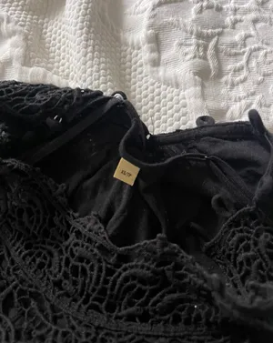 Free People Black Lace Halter Neck Floral Pattern Sleeveless Maxi Dress thumbnail 3