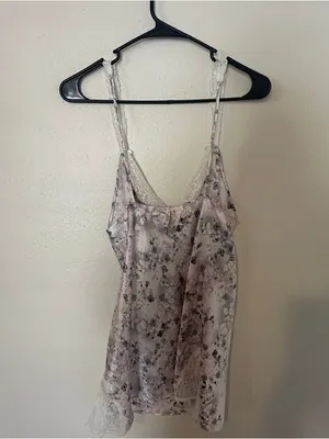 Victoria's Secret Pink & Gray Floral Slip Dress thumbnail 4