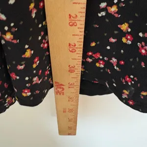 Madewell et Sézane Floral Print Long Sleeve Mini Dress Black Size S thumbnail 7