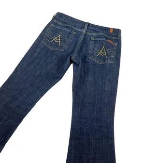 7 For all Mankind A Pocket Denim Flare Hems Jeans Y2K thumbnail 7