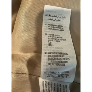 Abercrombie & Fitch Wool blend oversized boxy light brown tan coat sz Medium thumbnail 9
