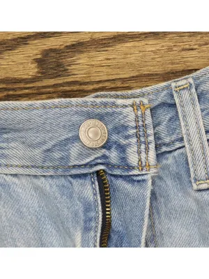 Levi's Womens Cinch Barrel High Rise Straight Leg Jeans Light Blue 25x31 thumbnail 6