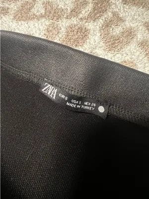 ZARA Black Mini Skirt Leather Faux thumbnail 3