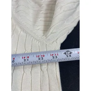 Lane Bryant Cable Knit Sweater Womens 22/24 Cream V-Neck 100% Cotton Preppy NWT thumbnail 10