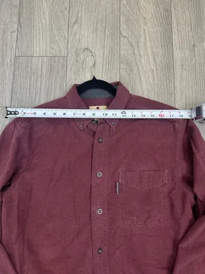 Woolrich Burgundy Faded Button Up Shirt Men’s M Vintage Feel thumbnail 6