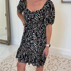 Nine West Black and White Animal Print Mini Dress thumbnail 2