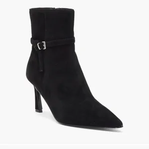 NEW Layan Bootie Black Suede Bücke SZ-10 y2k Preppy thumbnail 3
