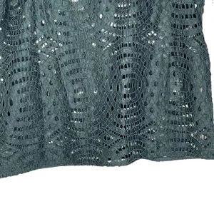 Ann Taylor Lace Top Blouse Size Small Green SS Womens Nylon Polyester Cotton‎ thumbnail 5