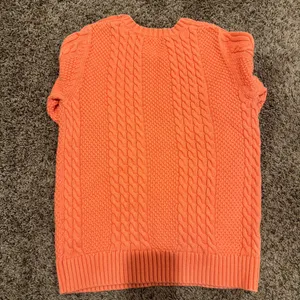 L.L Bean WOMEN S DOUBLE L MIXED CABLE KNIT SWEATER CREWNECK‎ Signature Orange thumbnail 5