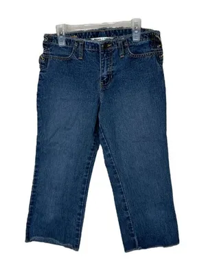 Vintage Abercrombie & Fitch‎ Y2K Lace Up Capri Jeans thumbnail 1