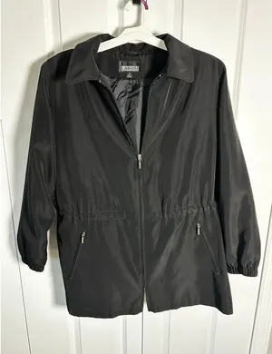 Canvas Black & Beige Utility Jacket 1X thumbnail 1