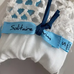 Solitaire Swim White Crochet Trim Cover Up Dress thumbnail 6