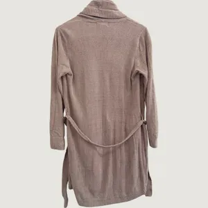 Barefoot Dreams CozyChic Ultra Lite Belted Cardigan Robe Taupe Size Small- Soft thumbnail 2