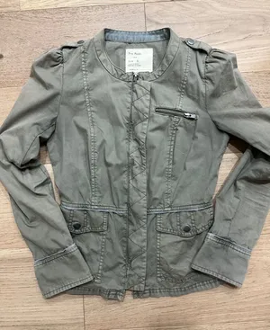 Free People 1970 Regimental Military Jacket‎ - Olive Green Utility - Size 6 thumbnail 1