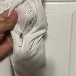 Lululemon Athletica White Athletic Shorts with Flowy Fit thumbnail 4