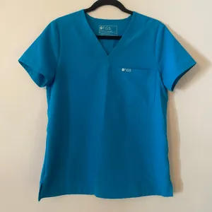 FIGS Extreme Blue Catarina Scrub Top Uniform Nurse Doctor Women's size Small thumbnail 1
