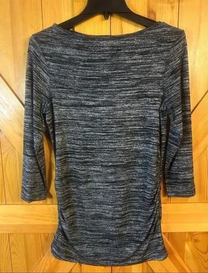 The Limited Women's 3/4 Sleeve Long Shirt Gray Black Size Small (5835) thumbnail 1