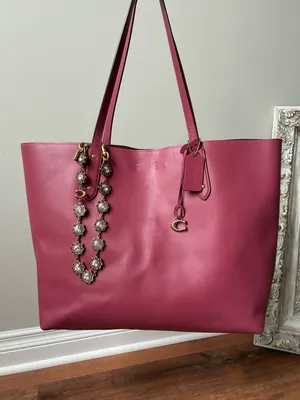 Coach Central Leather Tote 39, Peony Pink / Gold thumbnail 5