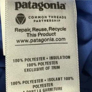 Patagonia Blue Quilted Puffer Packable Coat Women’s Medium thumbnail 4