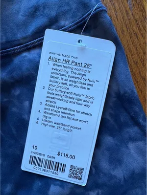 Lululemon Align High Rise 25” Diamond Dye Lunar Rock True Navy Size 10 NWT thumbnail 4
