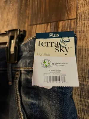 Terra & Sky NWT women plus size 20W blue jeans high Rise thumbnail 5